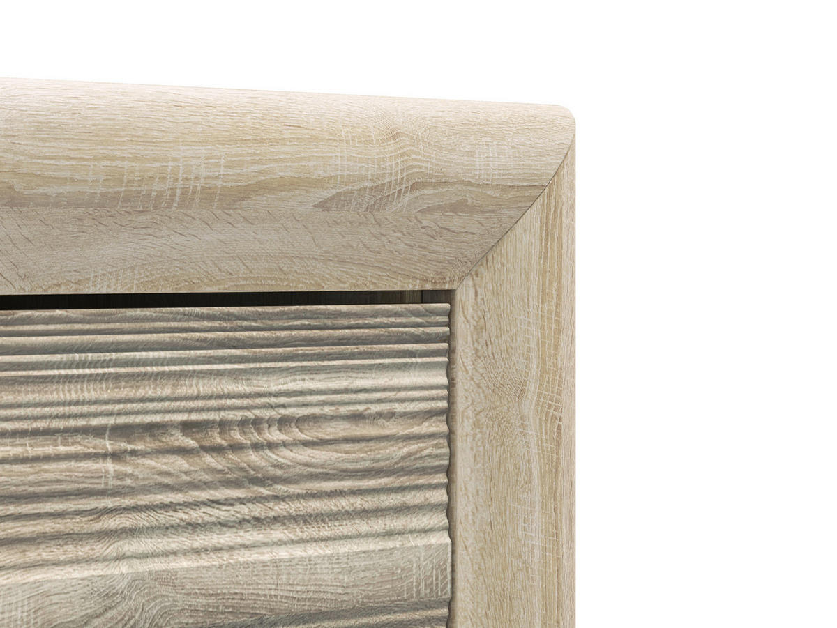 KOMMODE Castel Sonoma Eiche hell / Sonoma Eiche Trüffel 92 / 43 / 94cm - Braun, Holz/Holzwerkstoff (92/94/43cm) - Feldmann-Wohnen