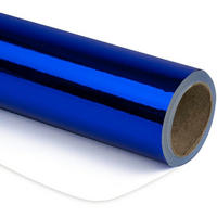GESCHENKPAPIER Metallic Königsblau 43 cm x 10 m - Blau, Papier (4/44/4cm)