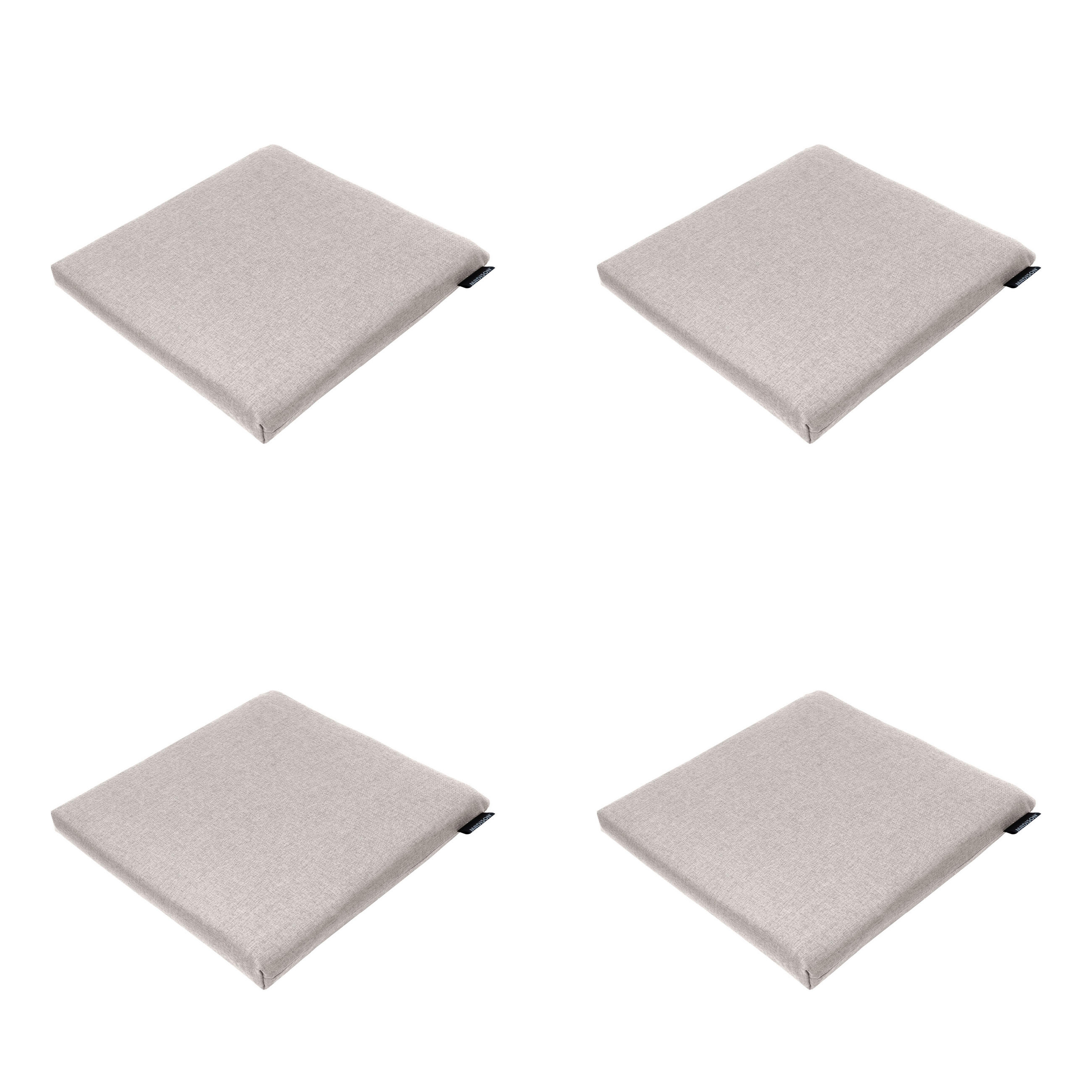 SITZKISSEN Best deal - Beige - 40/40/4,5 cm - 4er-Set - Beige, Textil (40/4/40cm) - Madison