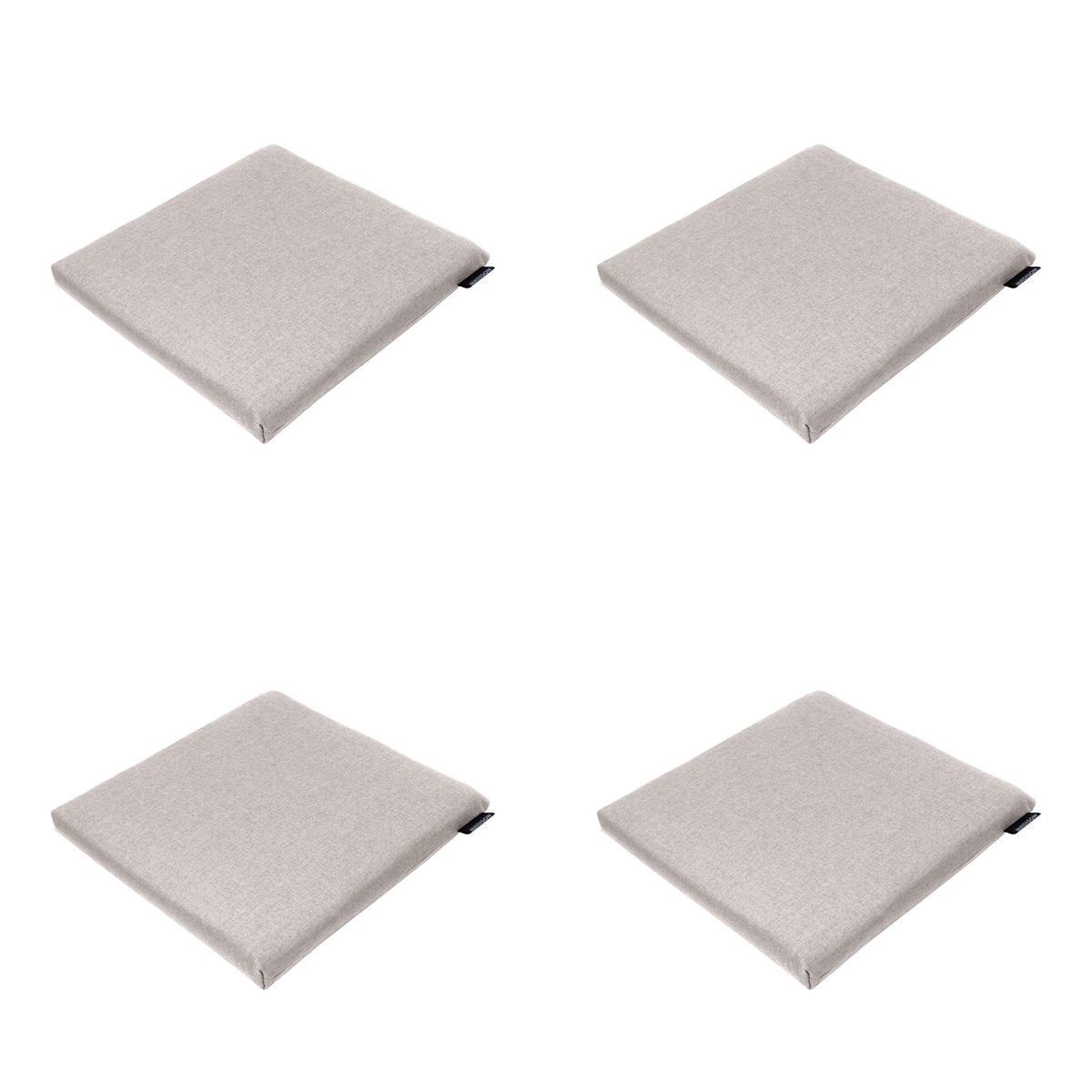 SITZKISSEN Best deal - Beige - 40/40/4,5 cm - 4er-Set - Beige, Textil (40/4/40cm) - Madison