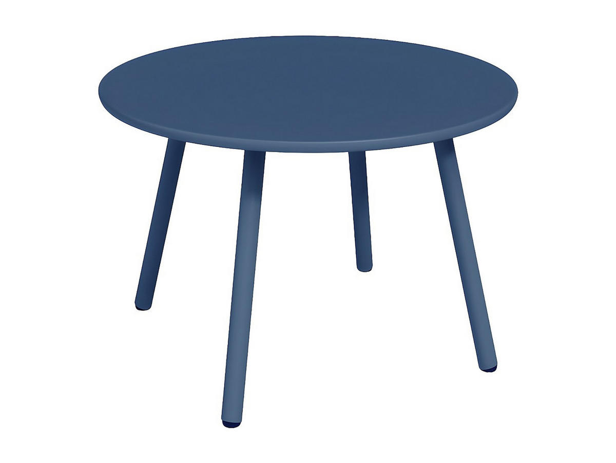 2ER-SET Garten-Beistelltische - Metall - Dunkelblau - MIRMANDE von MYLIA - Blau, Metall (60/60/34cm) - Vente-Unique