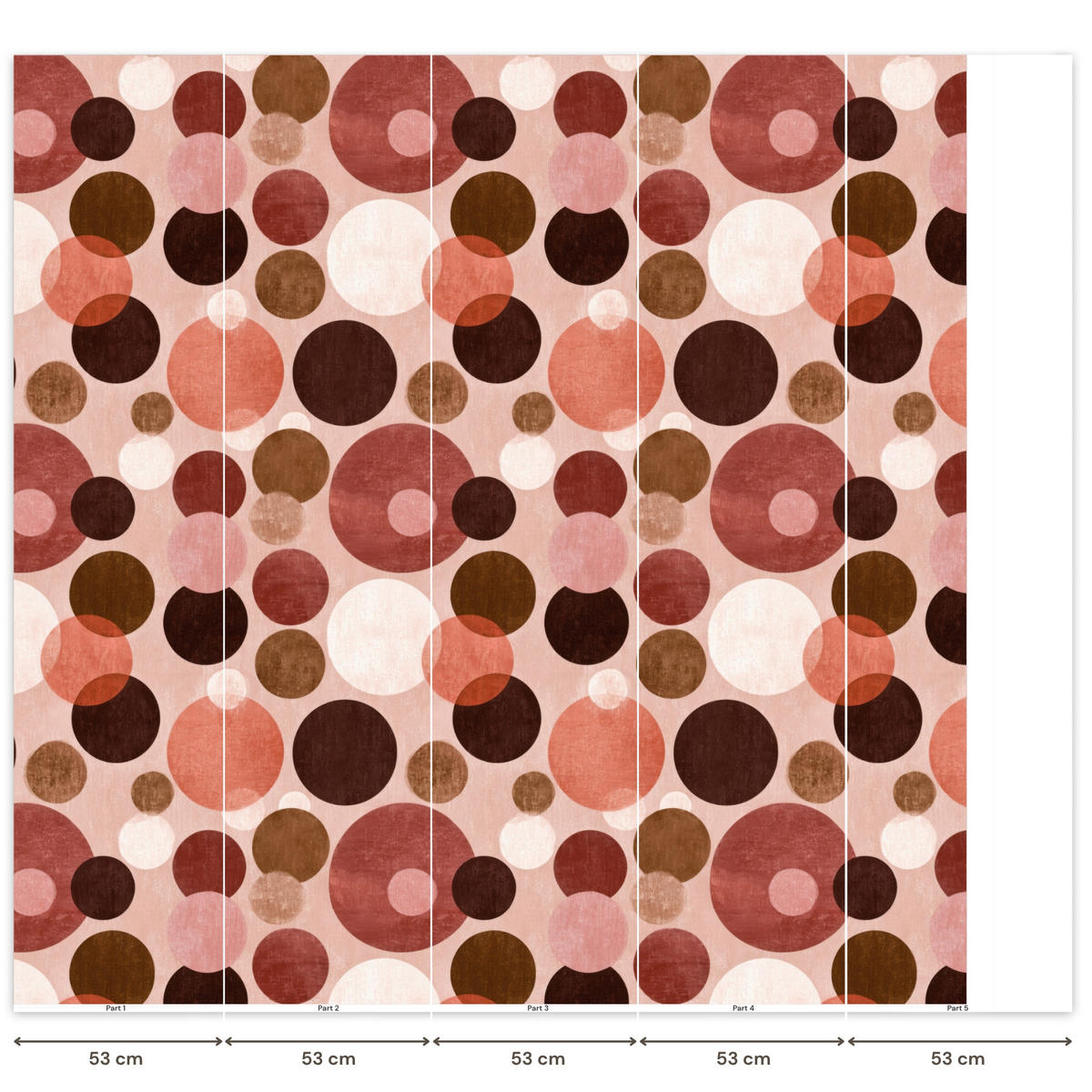 TAPETE - Kreise - Modern - Farbenfroh - 240x240 cm - Multicolor, Papier (240/240cm) - OnlyWow
