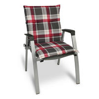 NIEDERLEHNERAUFLAGE Sunny BK 100/50/6cm Bordeaux-Kariert - Bordeaux, Textil (50/6/100cm) - Beautissu 