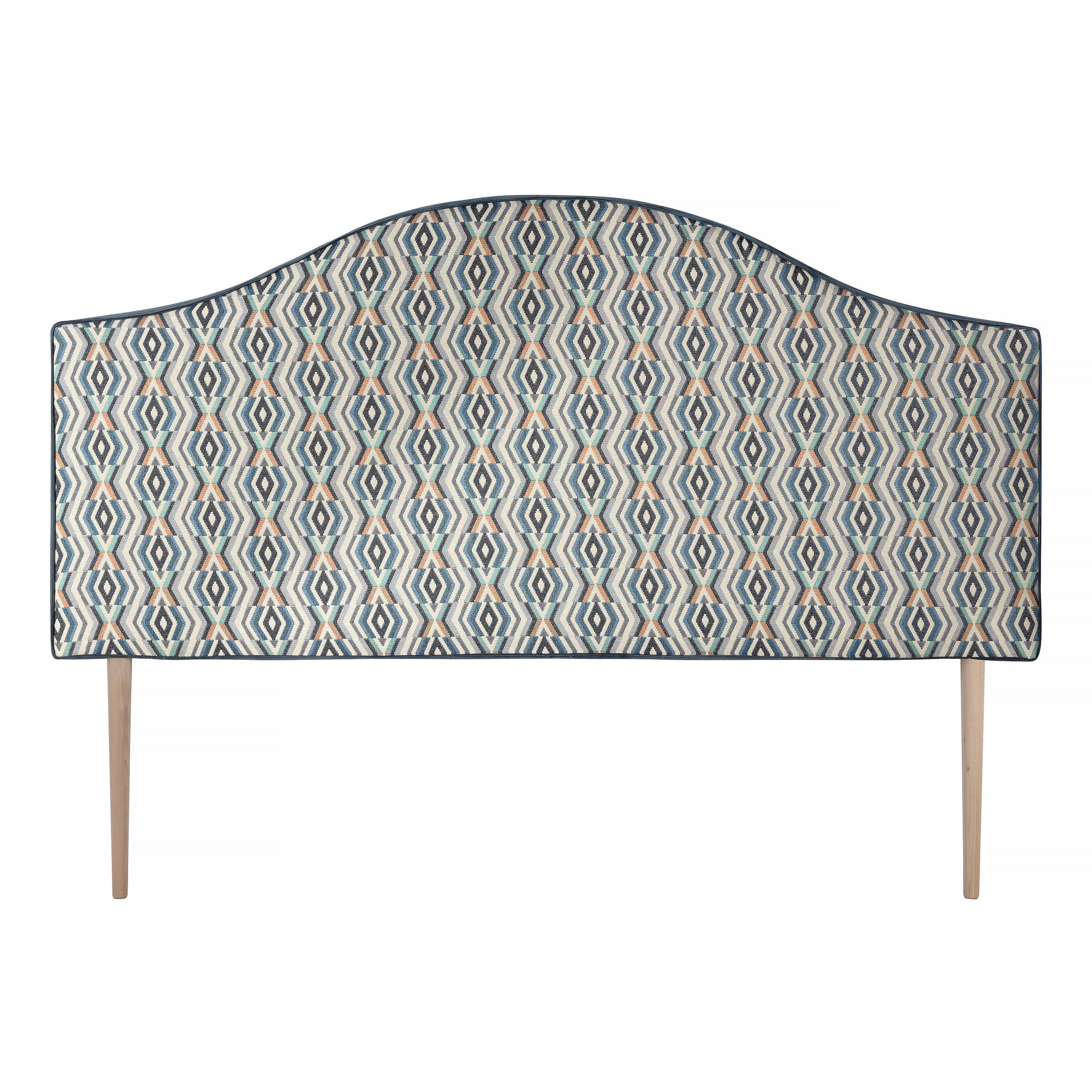 BETTKOPFTEIL 150 cm SUZANNE - Dunkelblau, Holz (160/74/8cm) - RNT By Really Nice Things