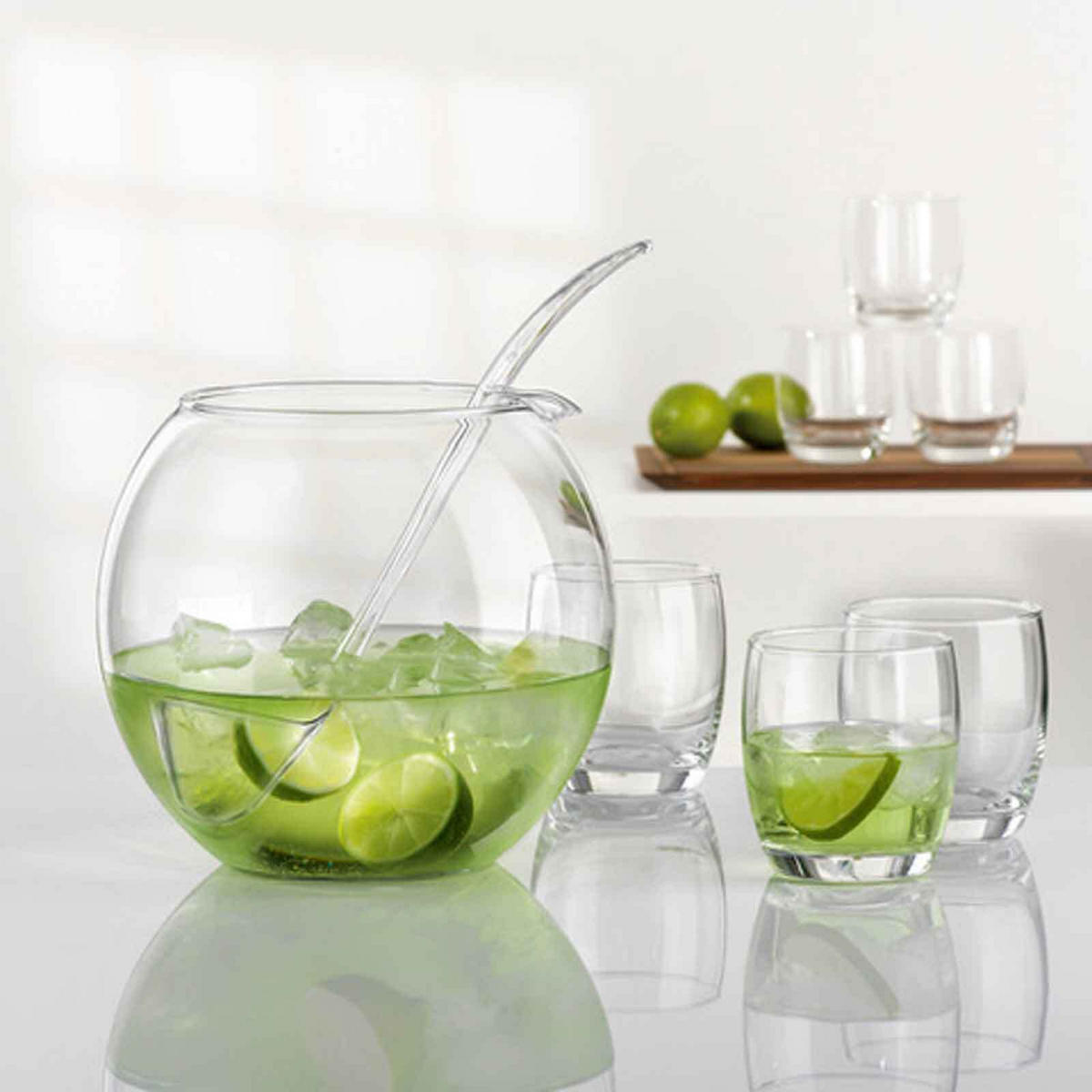 BOWLEGEFÄSS + GLÄSER Libera transparent 8er Set - Transparent, Glas - Bohemia