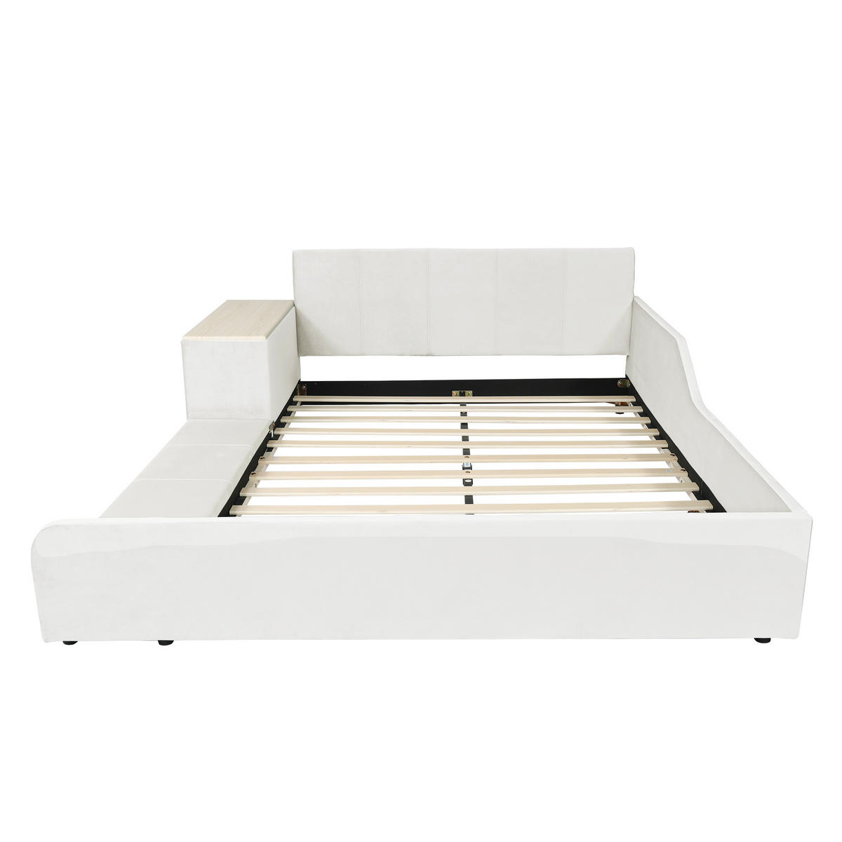 KINDERBETT 140/200 cm DE-02193, in Weiß, mit Schreibtisch und Hocker - Weiß, Holzwerkstoff (140/200cm) - ComfortXL