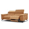 RELAXSOFA FIERO 3-Sitzer mit 1 Relaxfunktion, orange - Schwarz/Orange, Holzwerkstoff/Textil (212/82/103cm) - Courtois Laville
