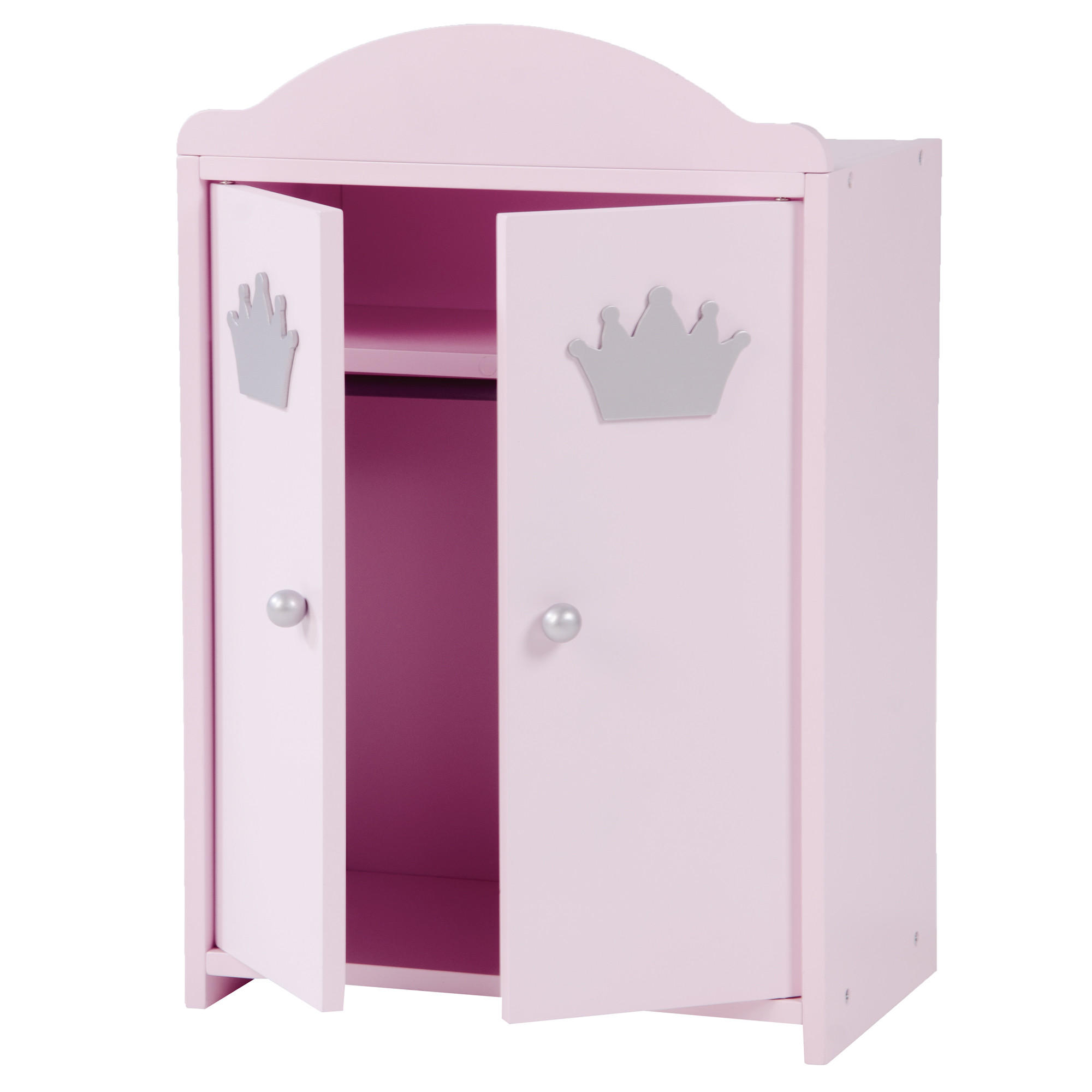 PUPPENSCHRANK Prinzessin Sophie - Rosa, Holzwerkstoff (34.5/51.5/21cm) - Roba