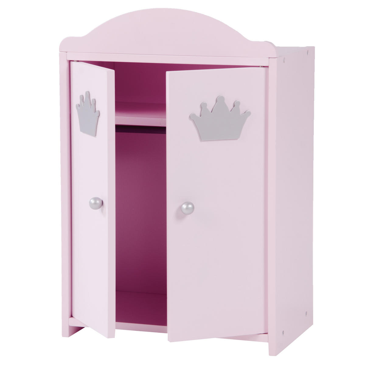 PUPPENSCHRANK Prinzessin Sophie - Rosa, Holzwerkstoff (34.5/51.5/21cm) - Roba