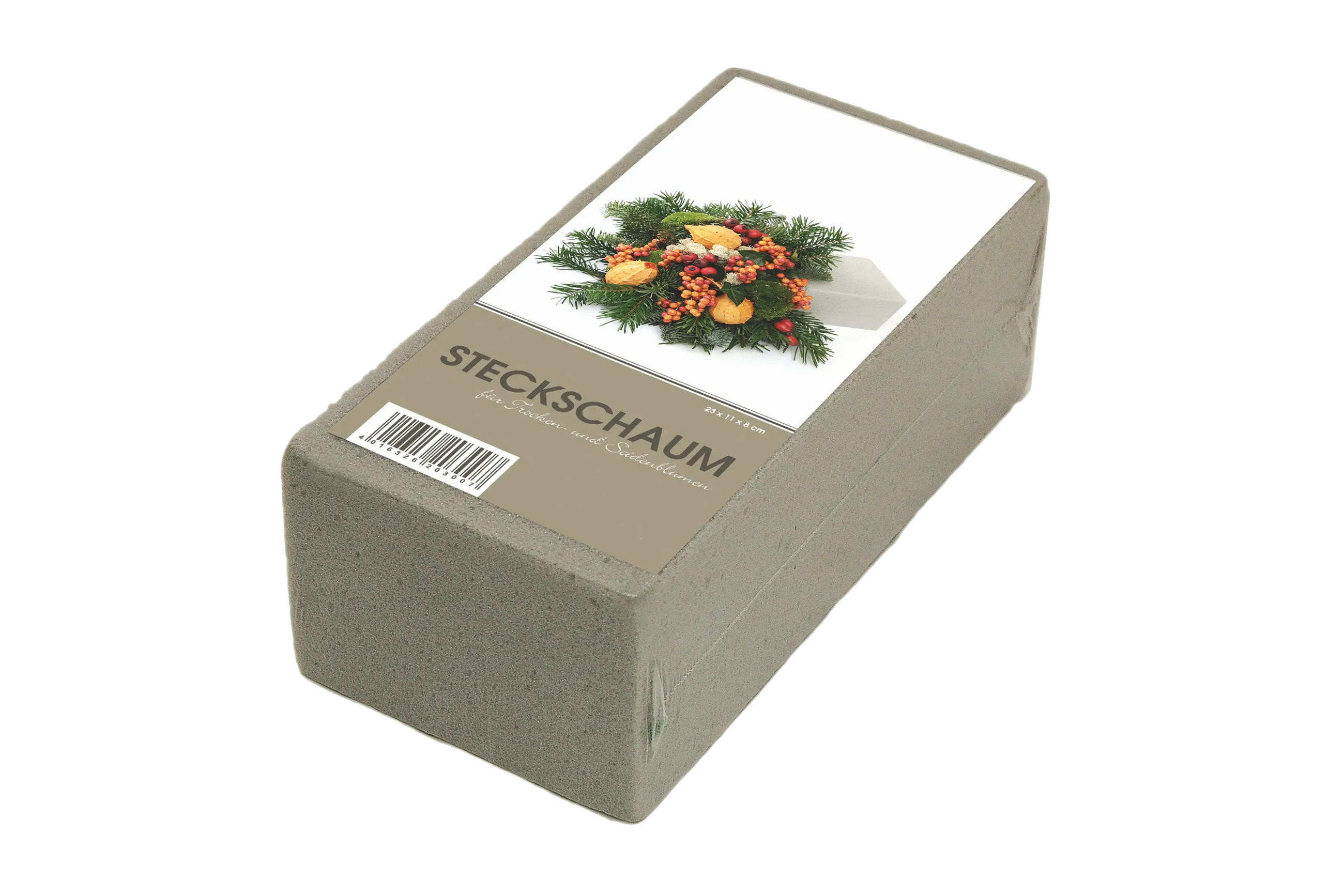ZUBEHÖR Trockensteckmasse Trockenschaumziegel für Kunstblumen - Grün, Kunststoff (1cm) - aplanta
