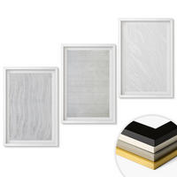 WANDBILDER 3er-Set - 40x60 cm Weißer Rahmen - Helle Sandmusterstrukturen - Weiß, Kunststoff (40/60cm) - ArtPrintCave