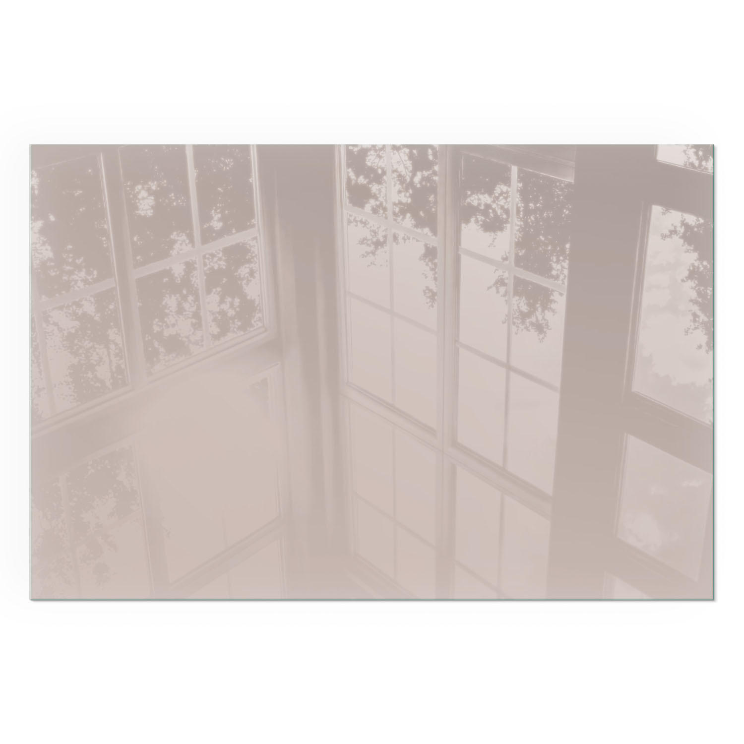 GLASPLATTE für Kamin 60x40 cm - Beige, Glas (60/40/0.4cm) - TULUP