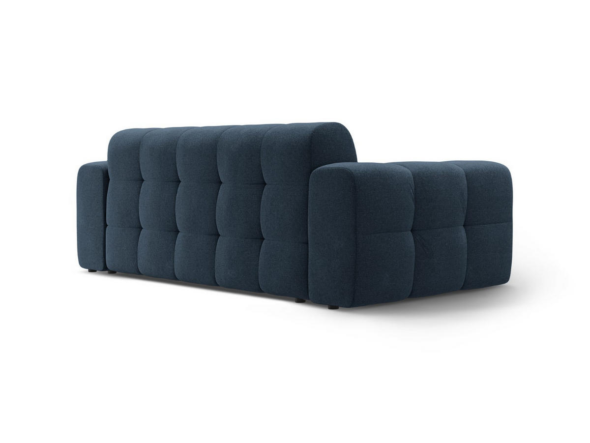 SOFA Kendal aus strukturiertem Stoff marineblau 3 Sitzplätze - Blau, Textil (103/79/222cm) - Micadoni