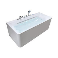 WHIRLPOOLBADEWANNE - 1 -Sitzer - Acryl - weiß - KIRANA - Weiß, Kunststoff (170/58/74cm) - Vente-Unique