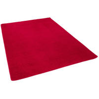 TREND VELOURS TEPPICH JOY - Rot, Textil (133/133cm) - Snapstyle
