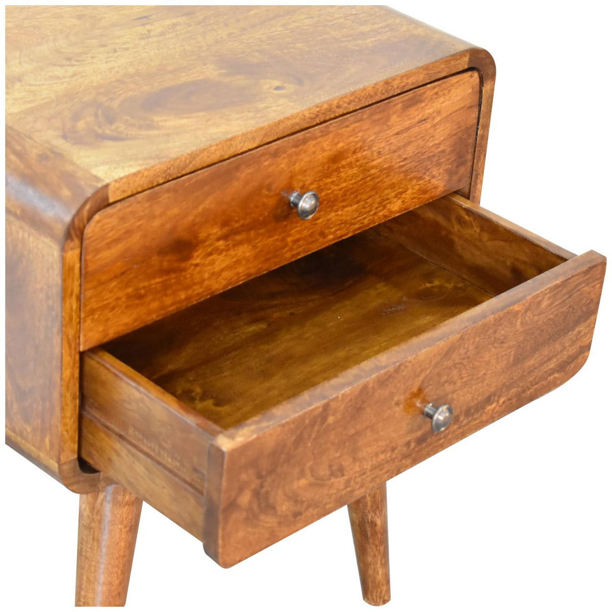 NACHTTISCH Levitate - Messingfarben/Braun, Holz/Metall (45/55/35cm) - Artisan Furniture