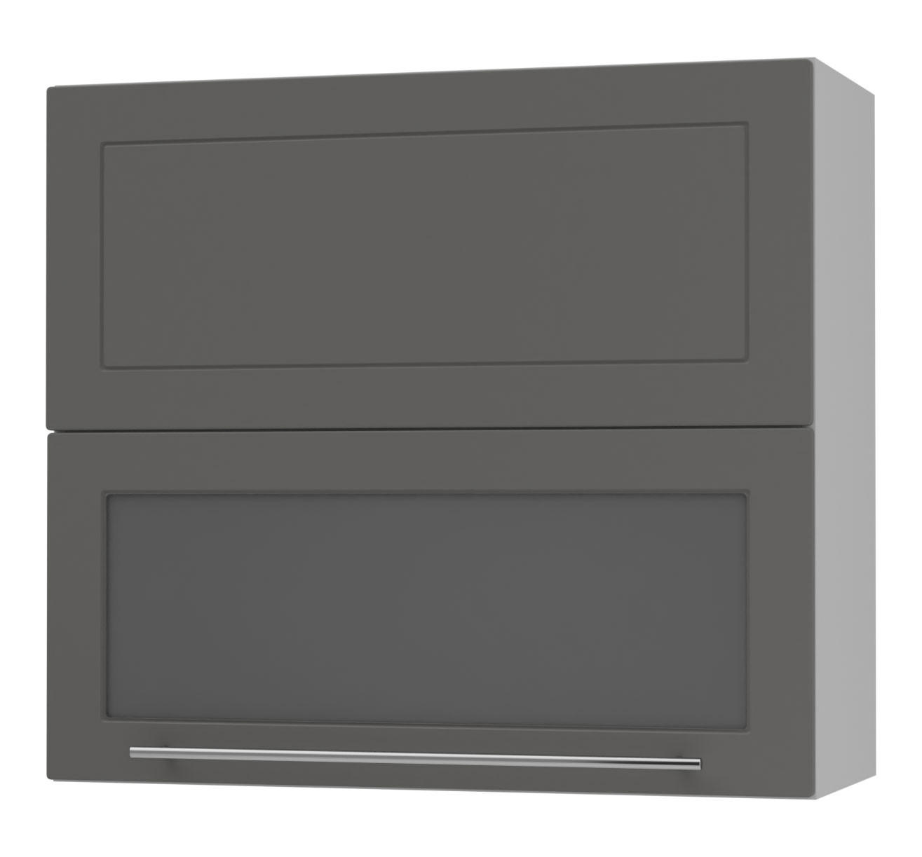 KÜCHENHÄNGESCHRANK Kvantum W8BS/80 Graphit Matt / Grau Matt 80 / 32,5 / 72cm - Graphitfarben/Grau, Holz/Holzwerkstoff (80/72/32.5cm) - Feldmann-Wohnen