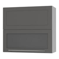 KÜCHENHÄNGESCHRANK Kvantum W8BS/80 Graphit Matt / Grau Matt 80 / 32,5 / 72cm - Graphitfarben/Grau, Holz/Holzwerkstoff (80/72/32.5cm) - Feldmann-Wohnen