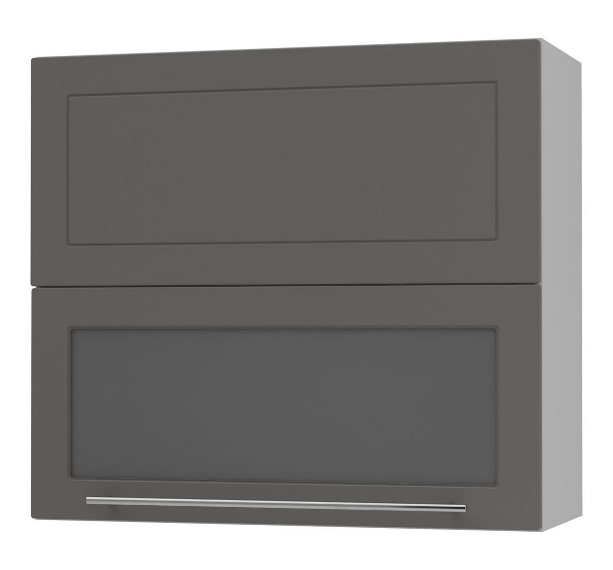 KÜCHENHÄNGESCHRANK Kvantum W8BS/80 Graphit Matt / Grau Matt 80 / 32,5 / 72cm - Graphitfarben/Grau, Holz/Holzwerkstoff (80/72/32.5cm) - Feldmann-Wohnen