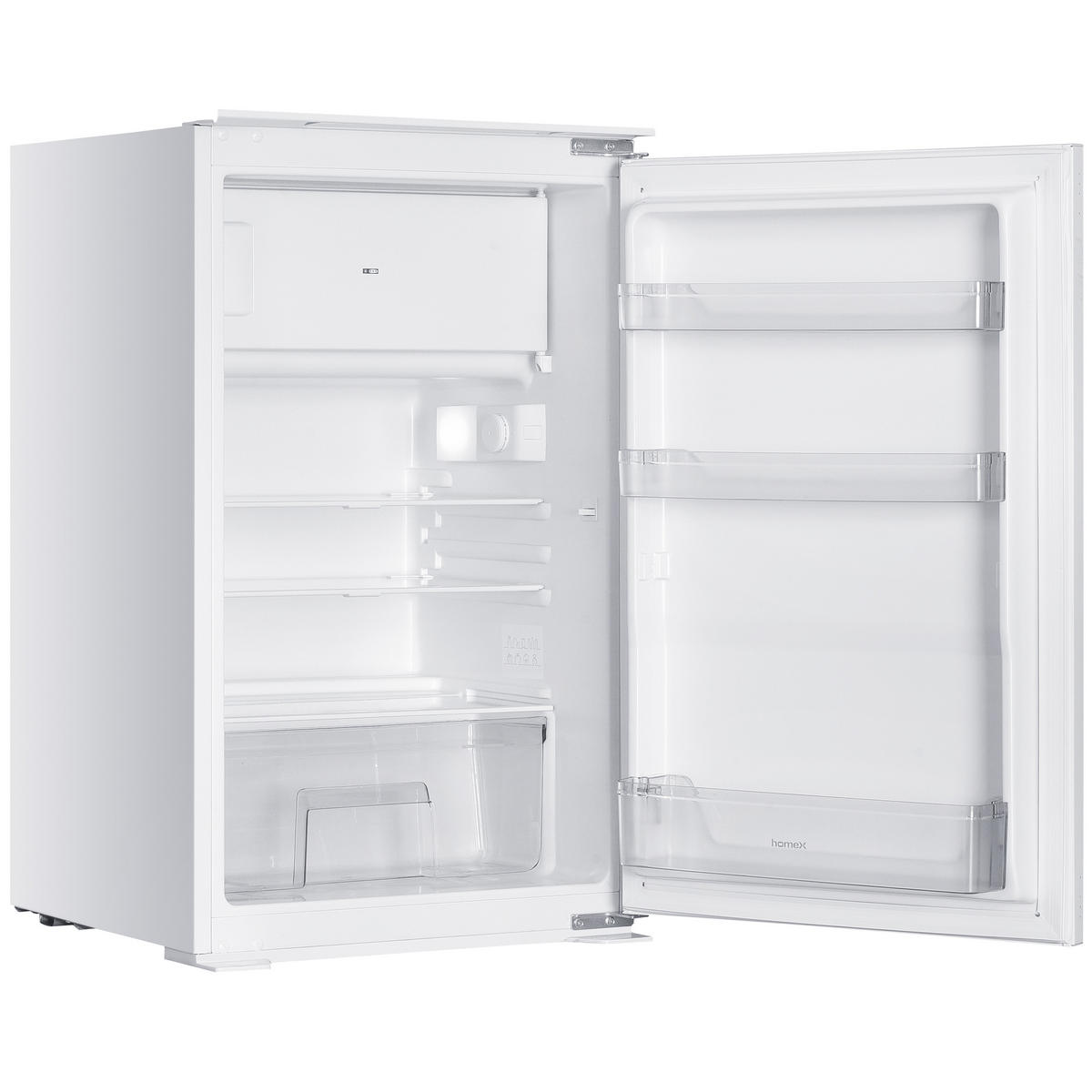 KÜHLSCHRANK Einbau, mit Gefrierfach, 88cm Nische, 118 Liter, Schlepptürtechnik, CFB1181E - Weiß, Glas/Kunststoff (54/89/54cm) - homeX