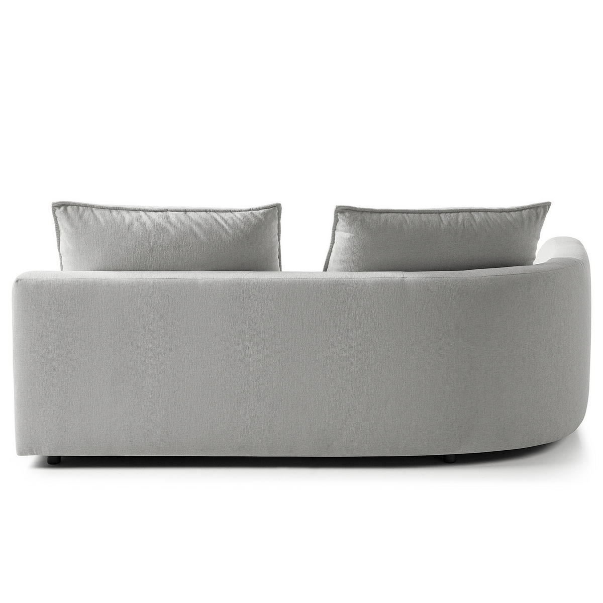 OTTOMANE - modular - Hellgrau/Schwarz, Kunststoff/Textil (196/82/146cm) - home24