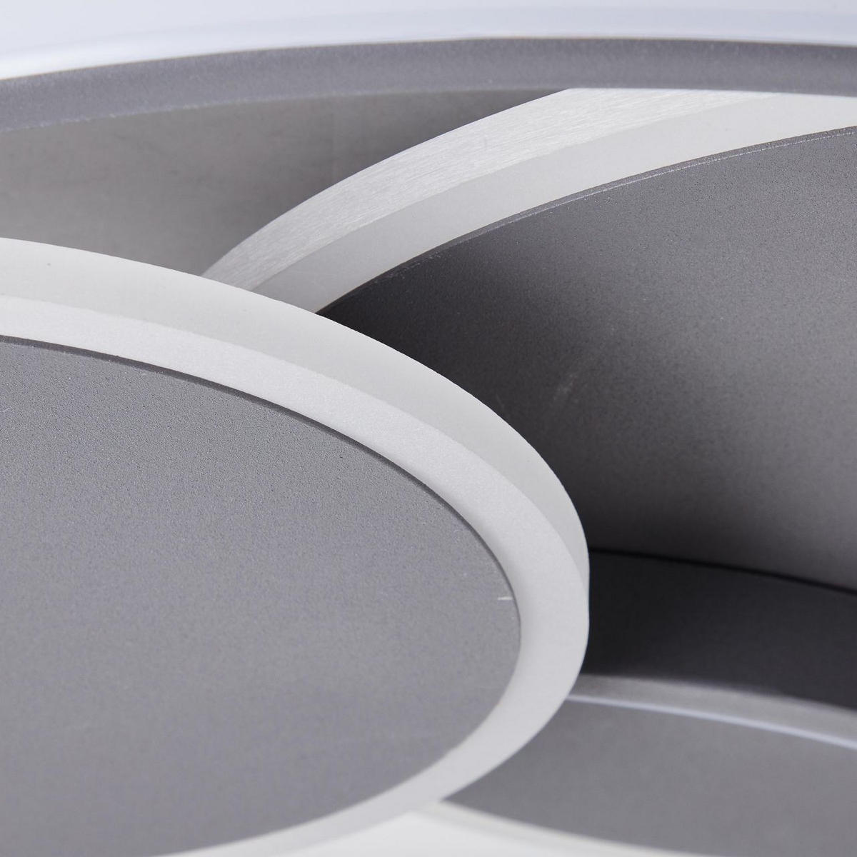 DECKENLEUCHTE Runda G99371/22 - Grau, Metall (50/50/7cm) - Brilliant