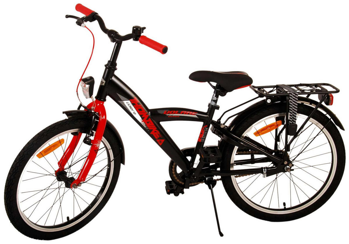 KINDERFAHRRAD Thornbike - Jungen - 20 Zoll - Rücktritt + Handbremsen - Schwarz/Rot - Rot, Metall (60cm) - TPFSports