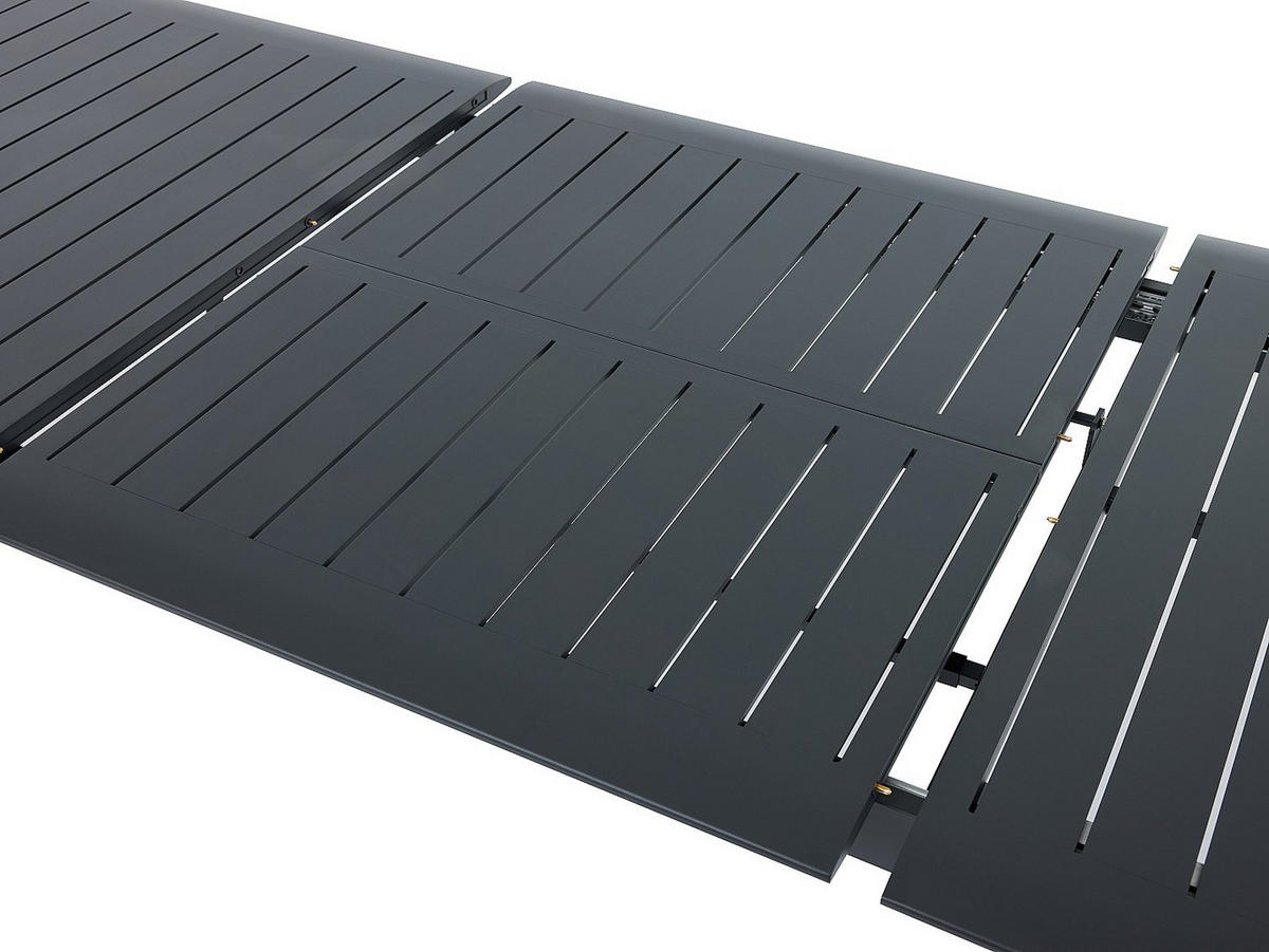 GARTENESSGRUPPE im Set - 10 -Sitzer - Textilene - anthrazitgrau - MACILA - Anthrazit, Metall - Vente-Unique