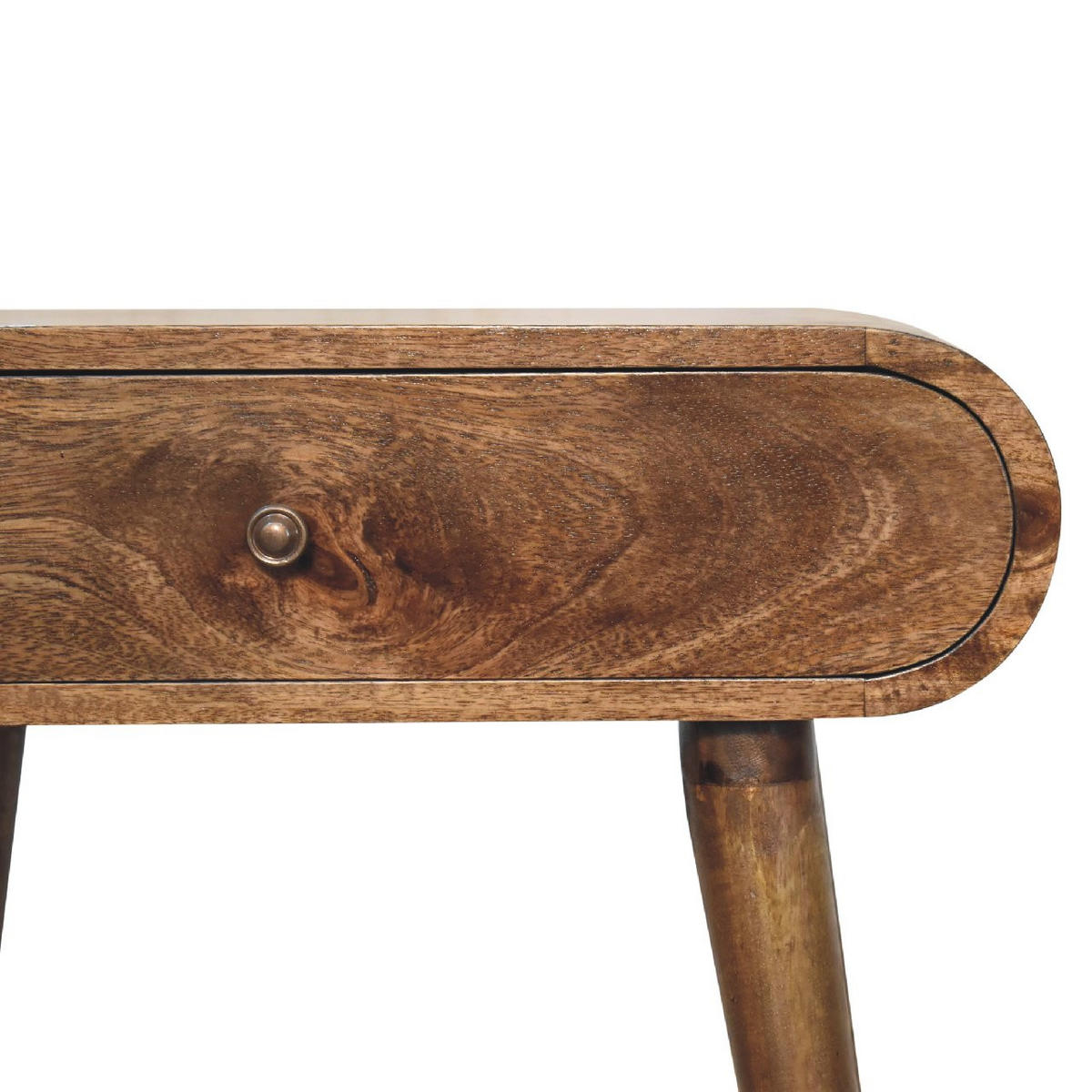 KONSOLENTISCH aus Massivholz - Messingfarben/Braun, Holz/Metall (30/60/78cm) - Artisan Furniture