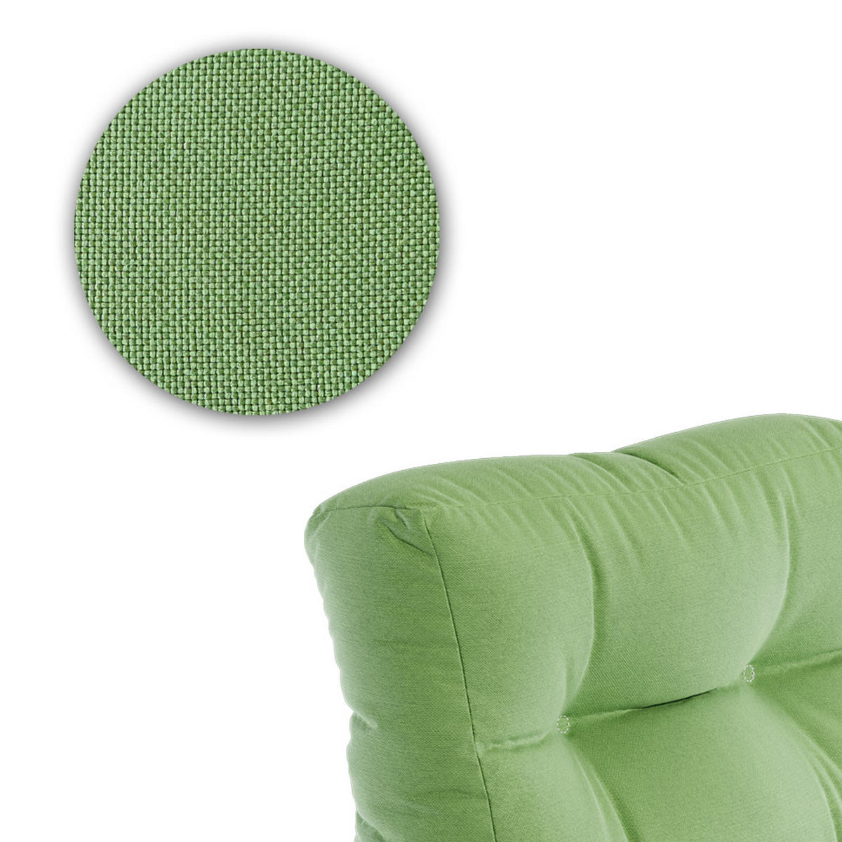 PALETTENKISSEN Flocken Grün 60 x 20 cm - Grün, Textil (60/40/20cm) - Vicco