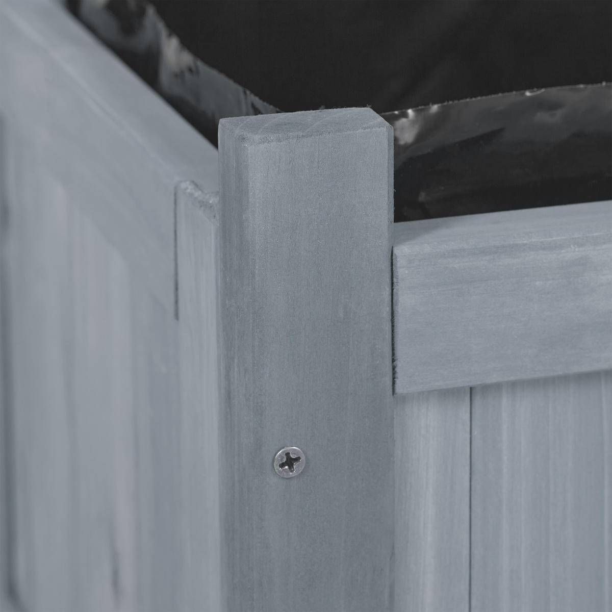 PFLANZKASTEN Spalierwand - Grau, Holz/Kunststoff (71.5/171/32cm) - Relaxdays