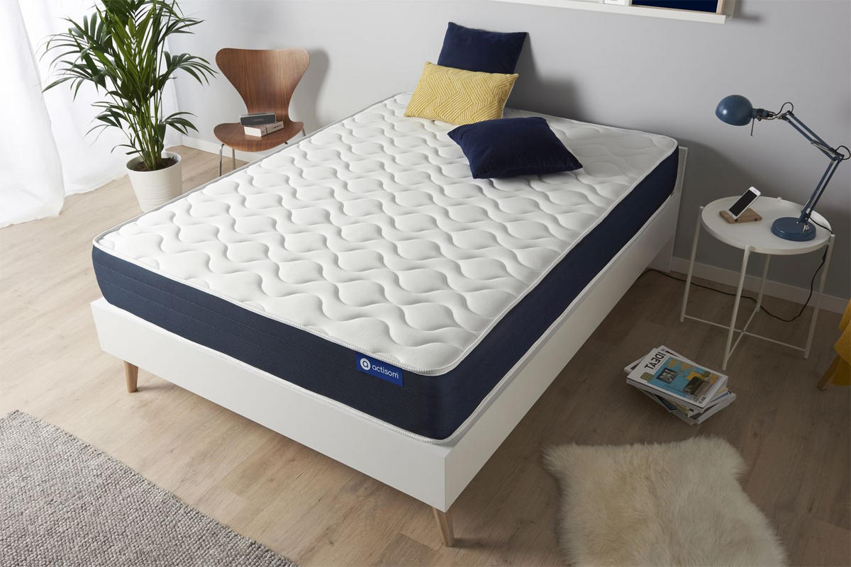 MATRATZE Actimemo sleep Memory-Schaum 130 x 200 cm h1 - Weiß, Textil (130/200cm) - ACTISOM