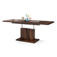 COUCHTISCH rechteckig Nussbaum ausziehbar höhenverstellbar - Nussbaumfarben, Holzwerkstoff (70/120/60cm) - designimpex