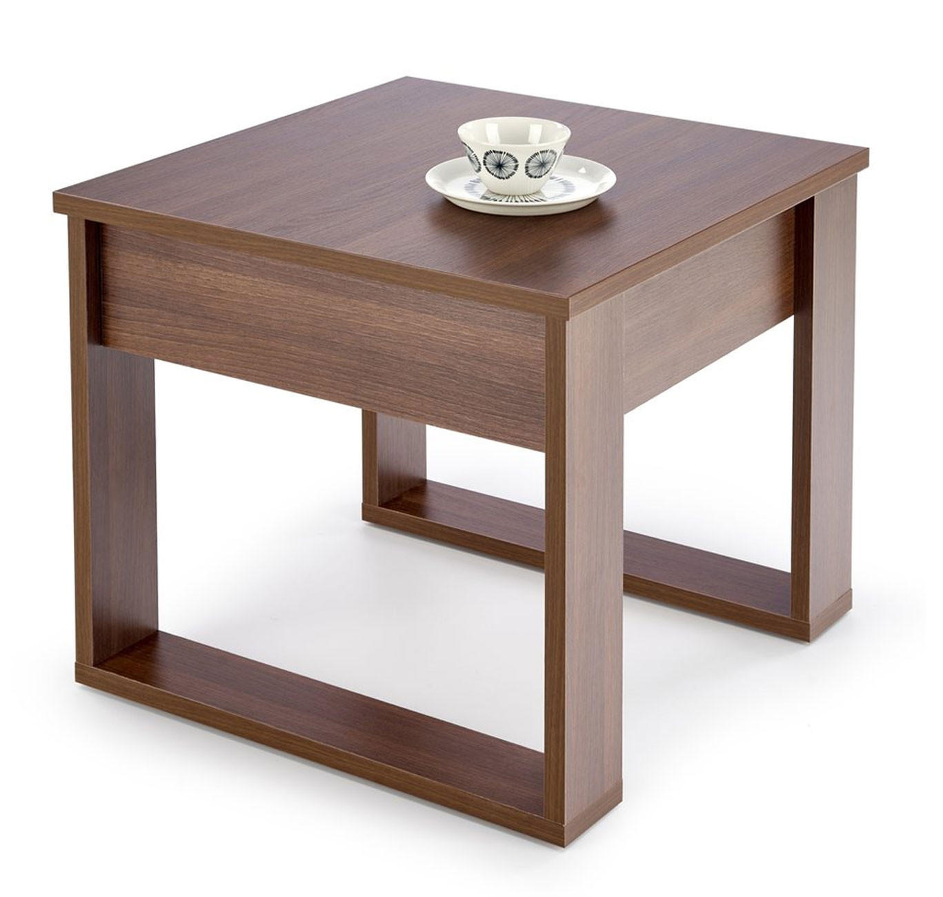 COUCHTISCH Nea Nussbaum 60 / 60 / 52cm - Nussbaumfarben, Holz/Holzwerkstoff (60/60/52cm) - Feldmann-Wohnen