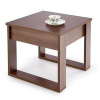 COUCHTISCH Nea Nussbaum 60 / 60 / 52cm - Nussbaumfarben, Holz/Holzwerkstoff (60/60/52cm) - Feldmann-Wohnen