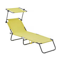 SONNENLIEGE lazy Gelb - Gelb, Metall (54.5/73/180cm) - Habitat Garten