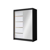 SCHIEBETÜRENSCHRANK Lungo III - Goldfarben, Holzwerkstoff/Metall (120/200/58cm) - MIRJAN24