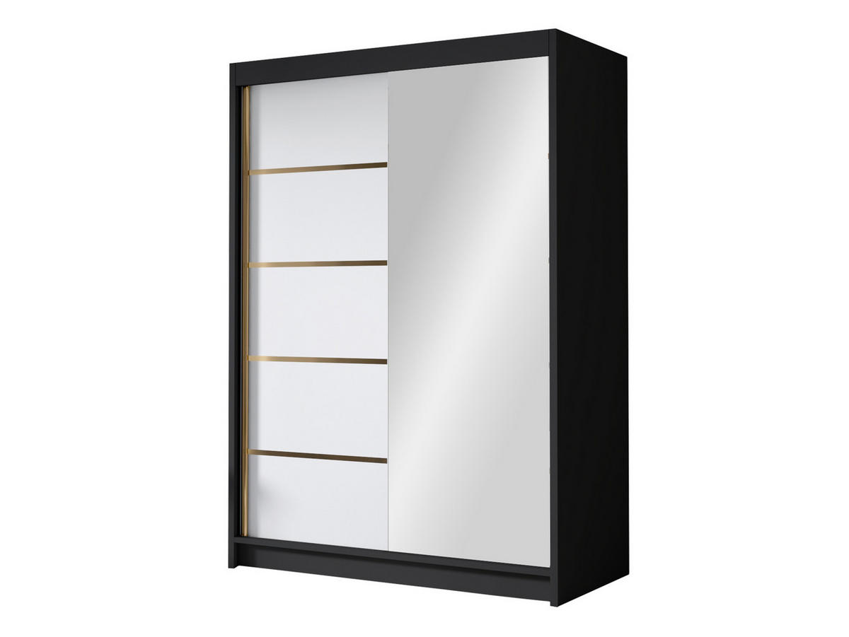 SCHIEBETÜRENSCHRANK Lungo III - Goldfarben, Holzwerkstoff/Metall (120/200/58cm) - MIRJAN24