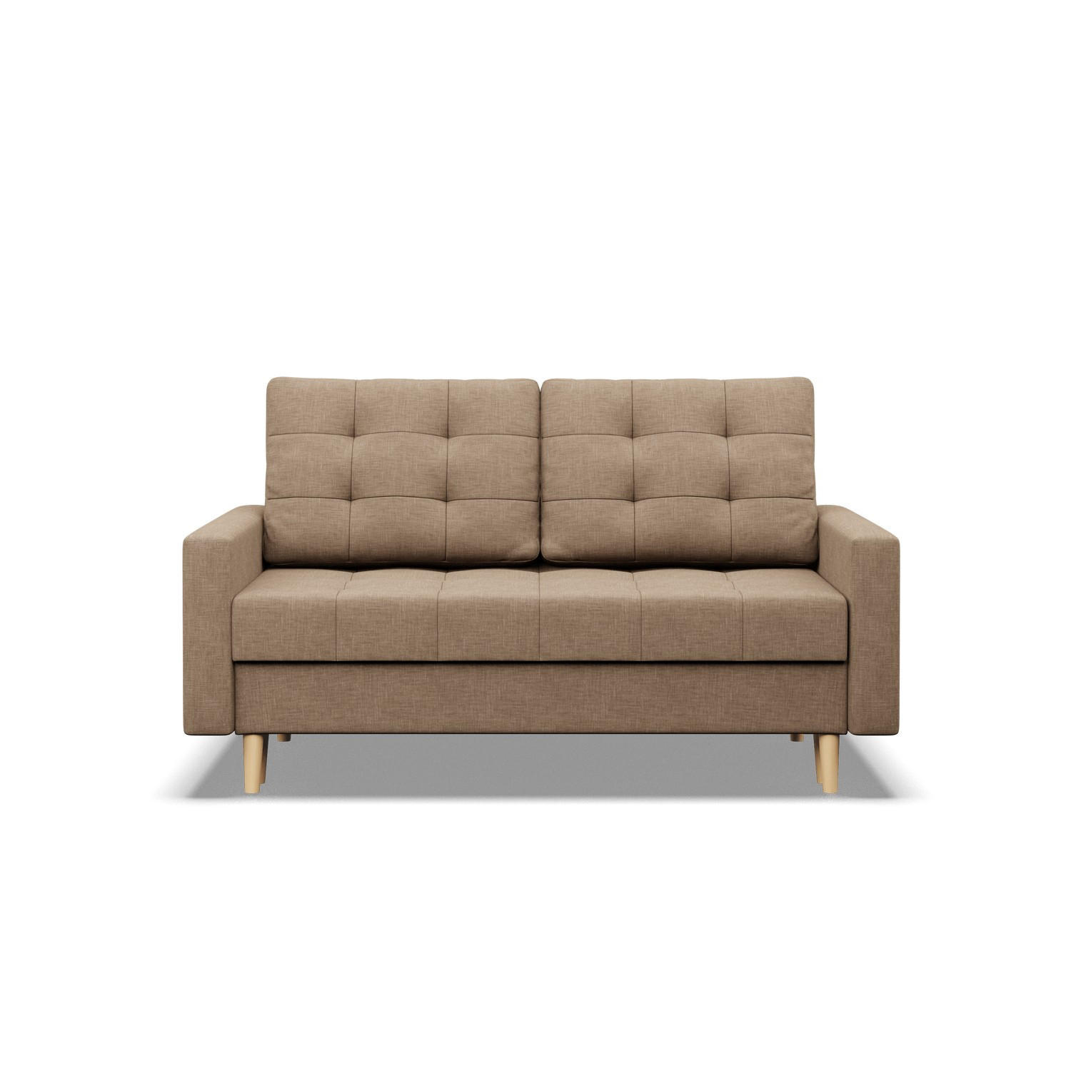 SOFA 2-SITZER MIT SCHLAFFUNKTIONELMA, Braun - Braun, Textil (152/88/92cm)