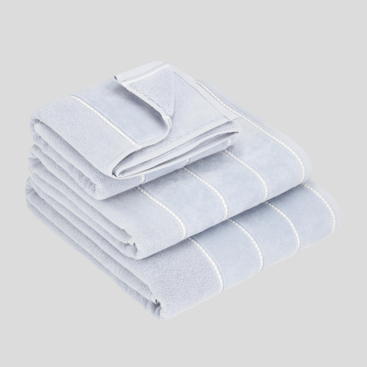 DUSCHTUCH Velly - Hellblau, Textil (70/130cm) - home&you