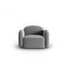 SESSEL Blair aus Samt hellgrau - Hellgrau, Textil (87/80/119cm) - Micadoni