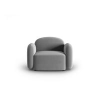 SESSEL Blair aus Samt hellgrau - Hellgrau, Textil (87/80/119cm) - Micadoni