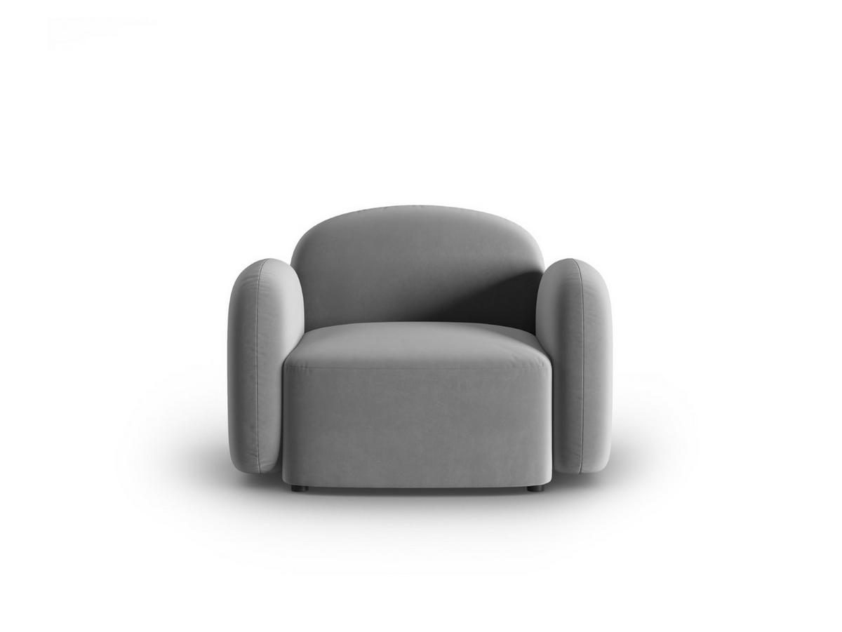SESSEL Blair aus Samt hellgrau - Hellgrau, Textil (87/80/119cm) - Micadoni