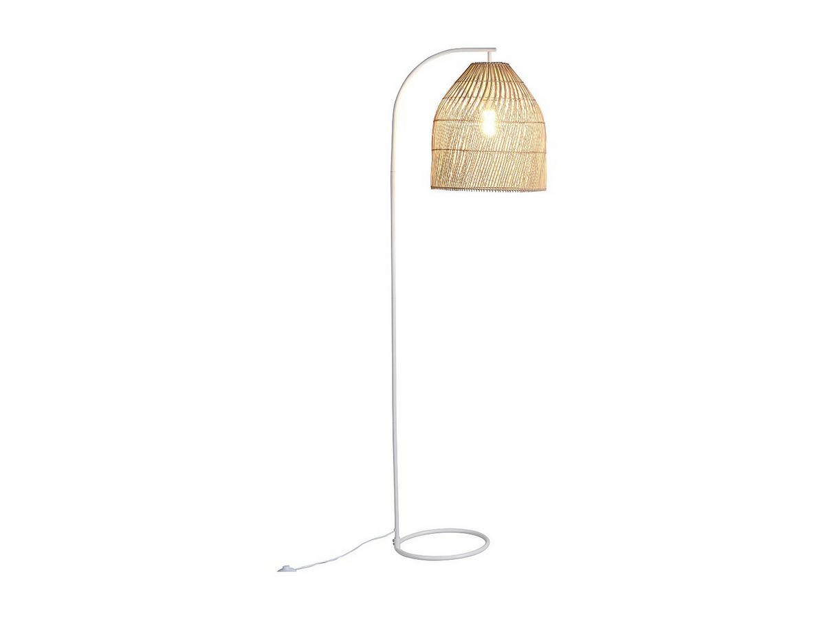 STEHLEUCHTE - 55 cm x 40 cm - metall - naturfarben hell, weiß Parnaiba - Naturfarben/Weiß, Metall (40/55/177cm) - Vente-Unique