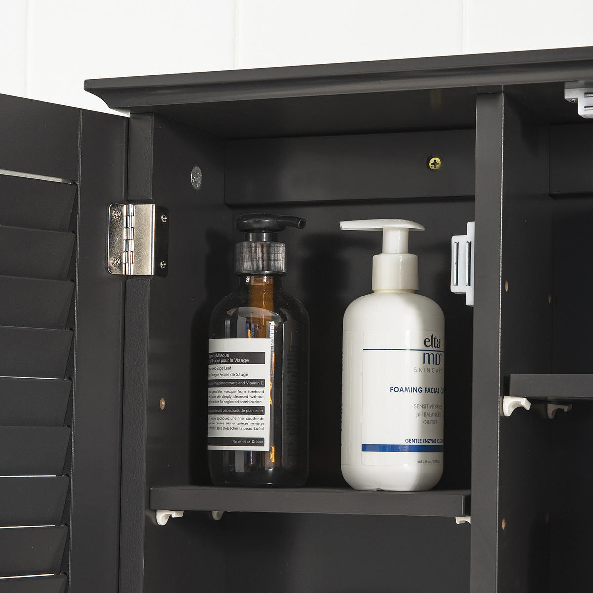 SPIEGELSCHRANK Grau - Grau, Holzwerkstoff (65/49/15cm) - SoBuy