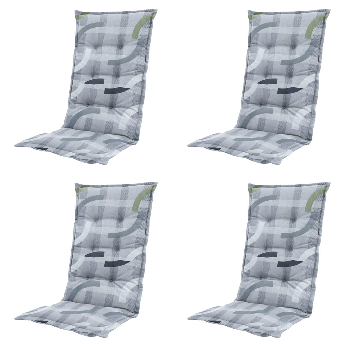 GARTENSTUHLKISSEN Tess 123/50 cm 4er-Set - Hellgrün, Textil (50/7/123cm) - Madison