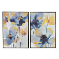 BILD Inga 2er Set 50/3/70 cm Kunstoff - Blau/Goldfarben, Kunststoff (50/70cm) - Mondex