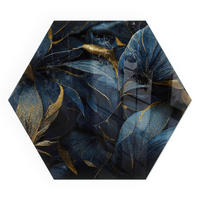 GLASPLATTE für Kamin h40 cm - Dunkelblau, Glas (40/40/0.4cm) - TULUP