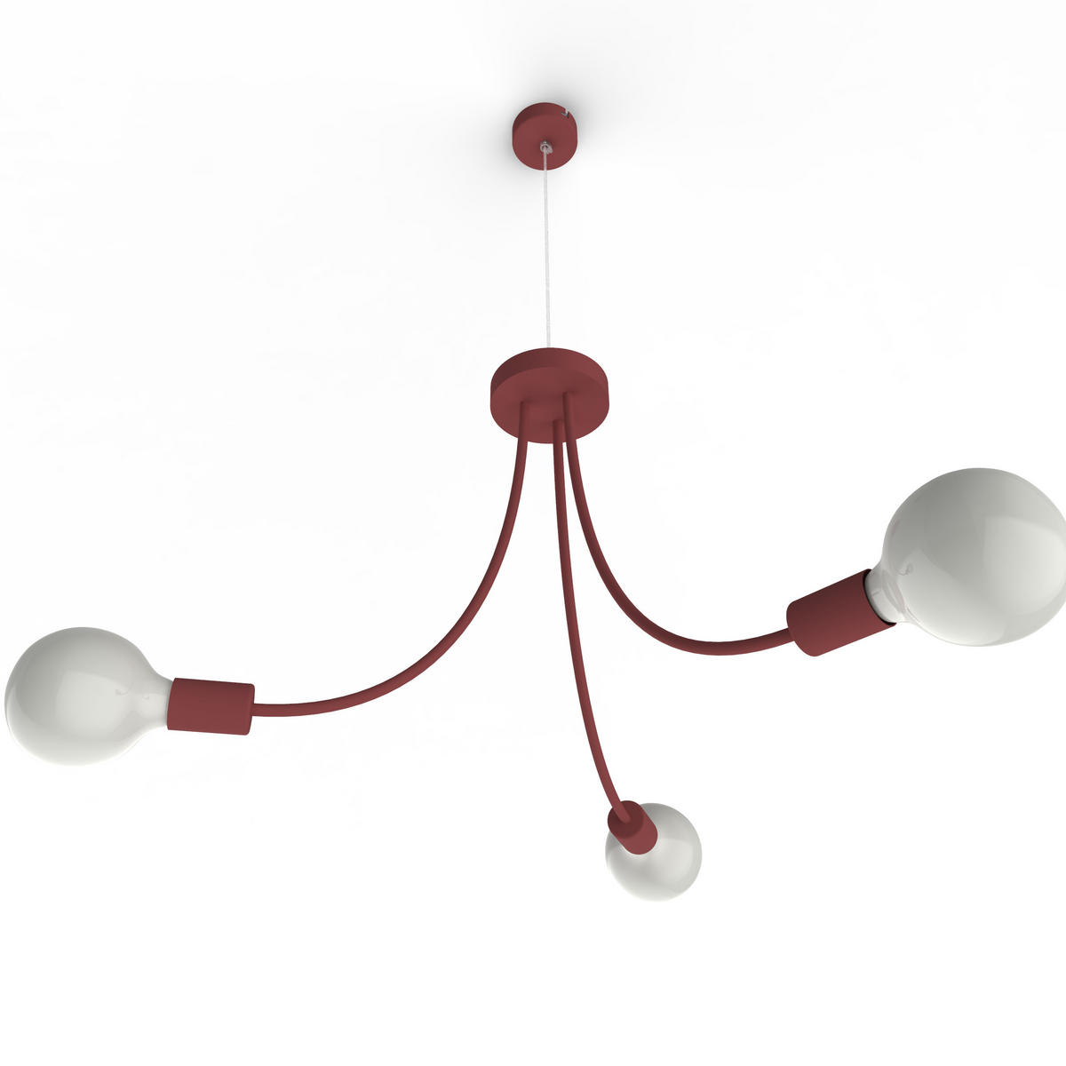 HÄNGELEUCHTE - Rot, Metall (60/60/40cm) - Lumicom