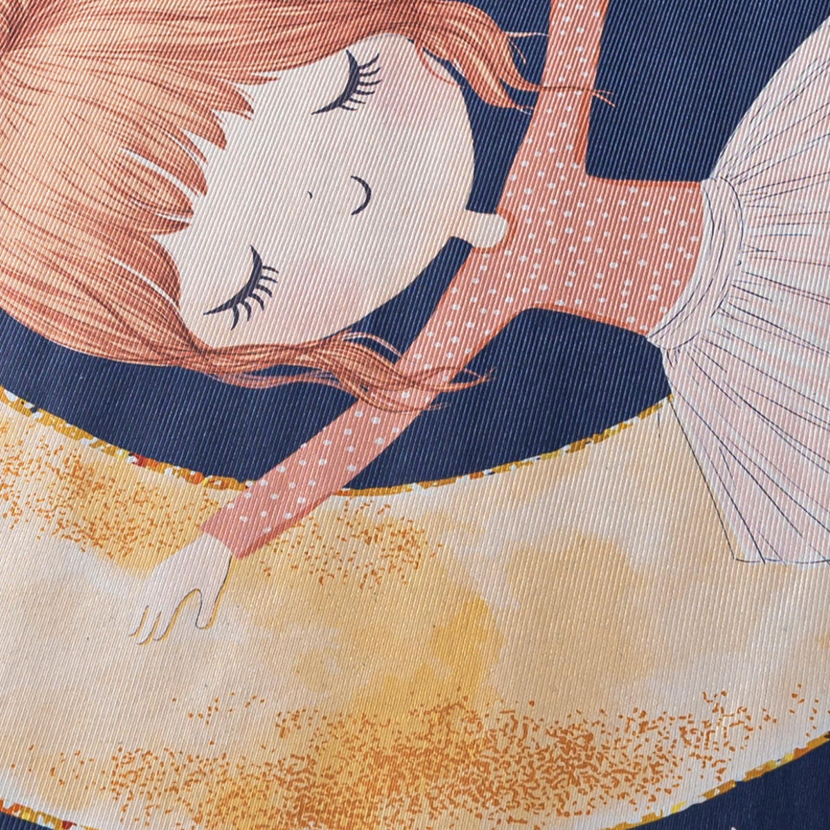 KINDERTEPPICH Bambini Luna Mazovia Rund Ø100cm Marineblau Rosa Ballerina Kurzflor - Gelb, Textil (100/100cm) - Mazovia